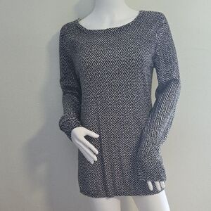 White House Black Market Chevron Long Sleeve Dress